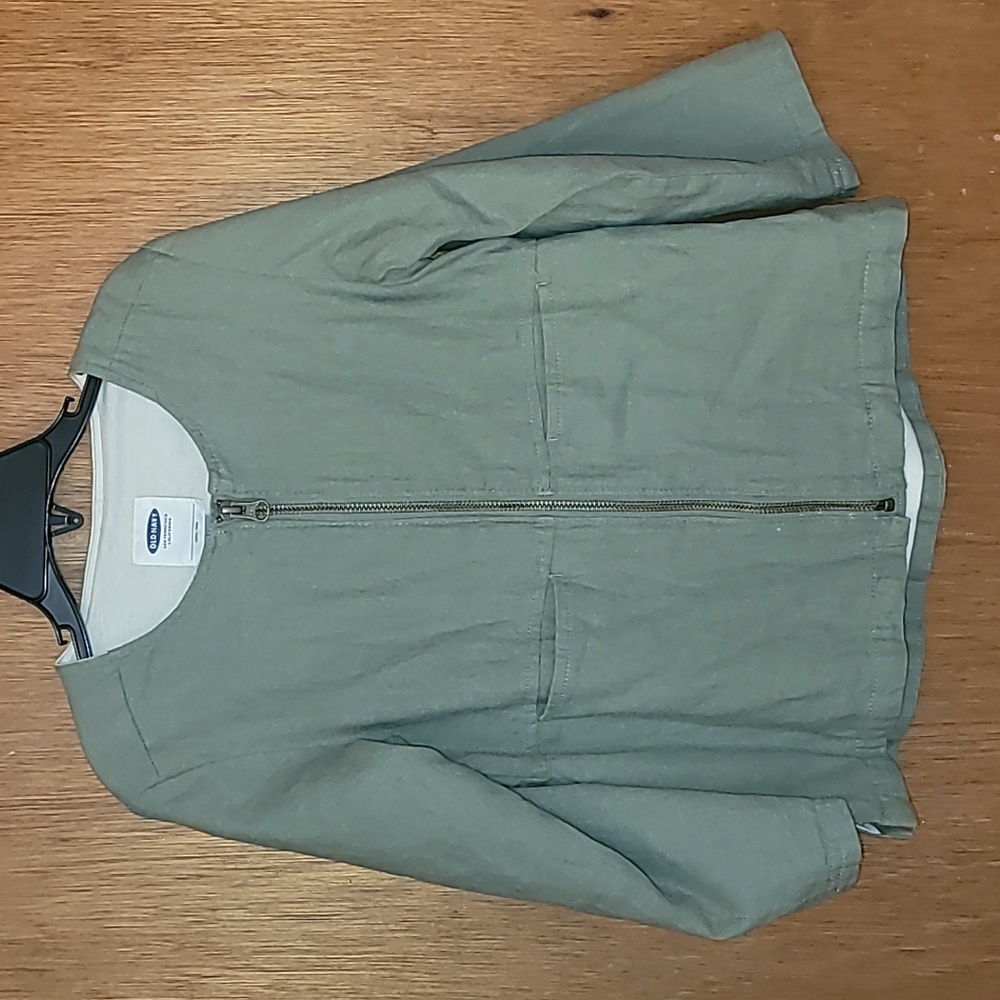 Green utility jacket worn 1x
